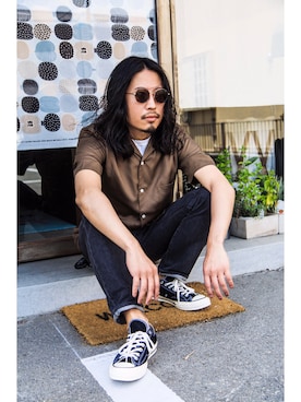 「アイテム（デニムパンツ）」を使った、YOSHIWOさん（メンズ・171cm）の夏コーディネート