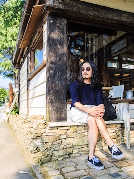 「アイテム（アナログ腕時計）」を使った、YOSHIWOさん（メンズ・171cm・30代）の夏コーディネート