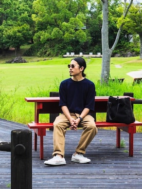 「アイテム（アナログ腕時計）」を使った、YOSHIWOさん（メンズ・171cm・30代）の秋コーディネート