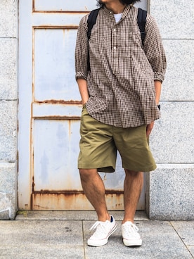 「アイテム（バッグ）」を使った、YOSHIWOさん（メンズ・171cm）の夏コーディネート