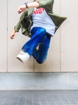 「アイテム（腕時計）」を使った、YOSHIWOさん（メンズ・171cm）の秋コーディネート