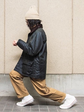 「アイテム（ブルゾン）」を使った、YOSHIWOさん（メンズ・171cm）の秋コーディネート