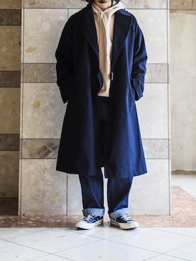 「COMOLI（コモリ）のアイテム（ジャケット/アウター）」を使った、YOSHIWOさん（メンズ・171cm）の秋コーディネート