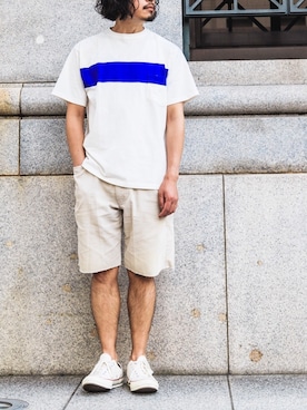 「Kaptain Sunshine（キャプテン サンシャイン）のアイテム」を使った、YOSHIWOさん（メンズ・171cm）の夏コーディネート