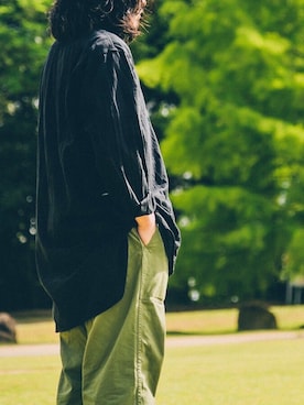 「orSlow（オアスロウ）のアイテム（パンツ）」を使った、YOSHIWOさん（メンズ・171cm）の夏コーディネート