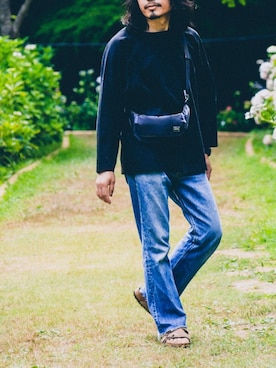 「アイテム（バッグ）」を使った、YOSHIWOさん（メンズ・171cm）の夏コーディネート