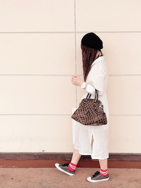 「COACH」｜「アイテム（ハンチング/ベレー帽）」を使った、きみみchan♡さん（レディース・152cm）の夏コーディネート