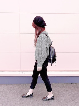 「Edit Sheen（エディットシーン）のアイテム（バックパック/リュック）」を使った、きみみchan♡さん（レディース・152cm）の秋コーディネート