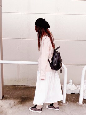 「COACH」｜「アイテム（ハンチング/ベレー帽）」を使った、きみみchan♡さん（レディース・152cm）の秋コーディネート