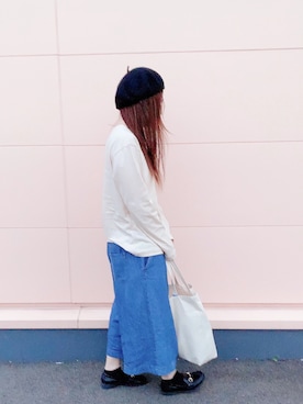 「西松屋」｜「アイテム（ハンチング/ベレー帽）」を使った、きみみchan♡さん（レディース・152cm）の秋コーディネート