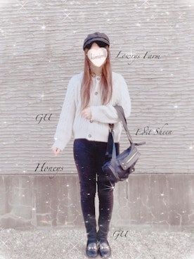 「Edit Sheen（エディットシーン）のアイテム（バックパック/リュック）」を使った、きみみchan♡さん（レディース・152cm）の冬コーディネート