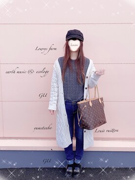「LouisVuitton」｜「アイテム（その他アウター）」を使った、きみみchan♡さん（レディース・152cm）の冬コーディネート