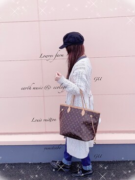 「LouisVuitton」｜「アイテム（その他アウター）」を使った、きみみchan♡さん（レディース・152cm）の冬コーディネート