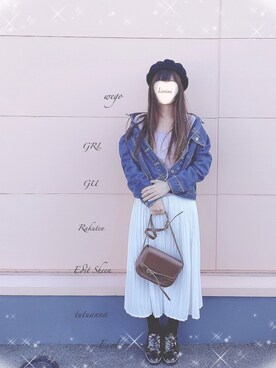 「オックスフォードシューズ」｜「アイテム（ジャケット/アウター）」を使った、きみみchan♡さん（レディース・152cm）の冬コーディネート