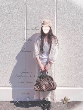 「TOMMY HILFIGER」｜「アイテム（セットアップ）」を使った、きみみchan♡さん（レディース・152cm）の春コーディネート