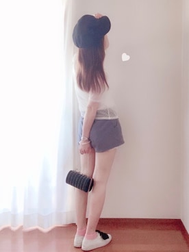 「ラブアンドピース2020」｜「アイテム（キャスケット）」を使った、きみみchan♡さん（レディース・152cm）の夏コーディネート