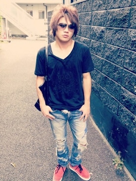 「RANDOM（ランダム）のアイテム」を使った、Z ♠️☠️さん（メンズ・170cm）の夏コーディネート