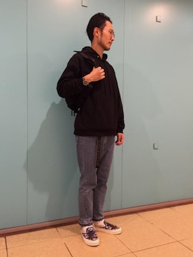 「ASTRAET（アストラット）のアイテム」を使った、Satoshi Okimura さん（メンズ・171cm）の秋コーディネート