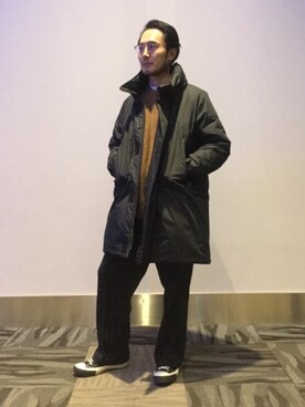 「WILD THINGS（ワイルドシングス）のアイテム（その他アウター）」を使った、Satoshi Okimura さん（メンズ・171cm）の冬コーディネート
