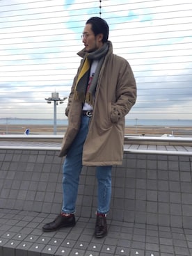 「ASTRAET（アストラット）のアイテム」を使った、Satoshi Okimura さん（メンズ・171cm）の冬コーディネート