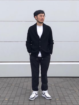 「THE NORTH FACE（ザノースフェイス）のアイテム（ネックウォーマー/スヌード）」を使った、Satoshi Okimura さん（メンズ・171cm）の冬コーディネート