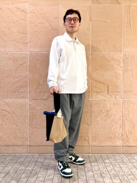 「BLUE（ブルー）のアイテム」を使った、Satoshi Okimura さん（メンズ・171cm）の秋コーディネート