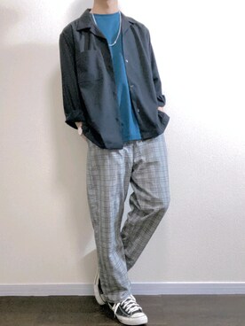 「INTER FACTORY（インターファクトリー）のWEARISTA tai × INTER FACTORY　シルバーネックレス（ネックレス、シルバー系）」を使った、kota.さん（メンズ・182cm）の春コーディネート
