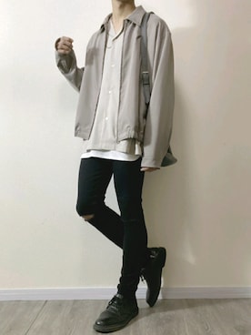 「INTER FACTORY（インターファクトリー）のWEARISTA tai × INTER FACTORY　シルバーネックレス（ネックレス、シルバー系）」を使った、kota.さん（メンズ・182cm）の春コーディネート