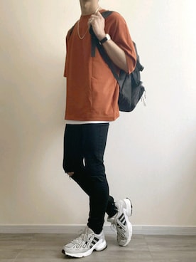 「INTER FACTORY（インターファクトリー）のWEARISTA tai × INTER FACTORY　シルバーネックレス（ネックレス、シルバー系）」を使った、kota.さん（メンズ・182cm）の春コーディネート