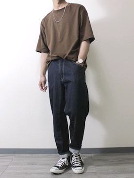 「INTER FACTORY（インターファクトリー）のWEARISTA tai × INTER FACTORY　シルバーネックレス（ネックレス、シルバー系）」を使った、kota.さん（メンズ・182cm）の春コーディネート