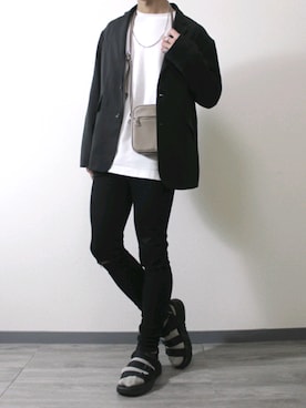 「INTER FACTORY（インターファクトリー）のWEARISTA tai × INTER FACTORY　シルバーネックレス（ネックレス、シルバー系）」を使った、kota.さん（メンズ・182cm）の春コーディネート