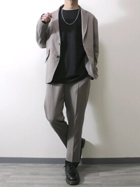 「INTER FACTORY（インターファクトリー）のWEARISTA tai × INTER FACTORY　シルバーネックレス（ネックレス、シルバー系）」を使った、kota.さん（メンズ・182cm）の春コーディネート