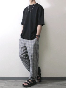 「INTER FACTORY（インターファクトリー）のWEARISTA tai × INTER FACTORY　シルバーネックレス（ネックレス、シルバー系）」を使った、kota.さん（メンズ・182cm）の春コーディネート