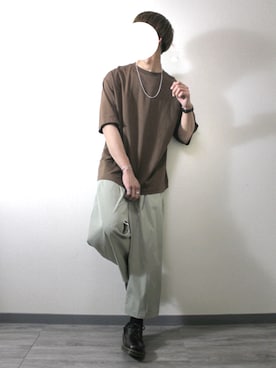 「INTER FACTORY（インターファクトリー）のWEARISTA tai × INTER FACTORY　シルバーネックレス（ネックレス、シルバー系）」を使った、kota.さん（メンズ・182cm）の春コーディネート