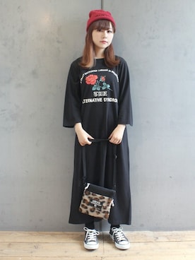 「薔薇」｜「アイテム（帽子）」を使った、ミッツ☆さん（レディース・155cm）の夏コーディネート