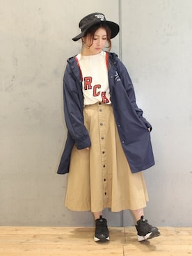 「RNA（アールエヌエー）のアイテム（その他アウター）」を使った、ミッツ☆さん（レディース・155cm）の冬コーディネート