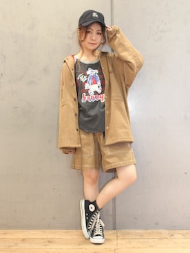 「RNA（アールエヌエー）のアイテム（ブルゾン）」を使った、ミッツ☆さん（レディース・155cm）の冬コーディネート