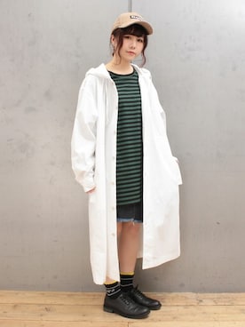 「RNA」｜「アイテム（シャツワンピース）」を使った、ミッツ☆さん（レディース・155cm）の夏コーディネート