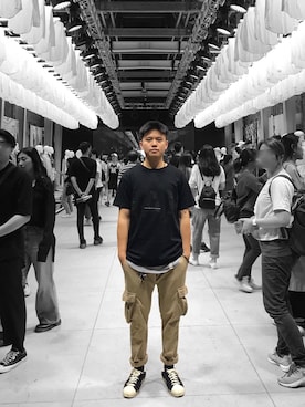 「(A)CRYPSISのアイテム」を使った、AHAO | Hankさん（メンズ・170cm）の春コーディネート