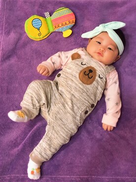 「アイテム（その他ベビー用品、シルバー系）」を使った、Kuo Sammiさん（キッズ・60cm）の冬コーディネート