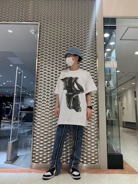 「JOHN LAWRENCE SULLIVAN（ジョンローレンスサリバン）のアイテム（パンツ）」を使った、ryusei617さん（メンズ・172cm）の春コーディネート