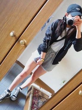 「Manhattan Portage」｜「アイテム（その他アウター）」を使った、おSANPOさん（レディース・166cm）の春コーディネート