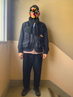 「KELTY（ケルティ）のアイテム（その他アウター、ブラック系）」を使った、TITIGENさん（メンズ・177cm）の冬コーディネート