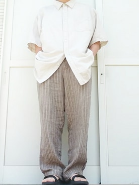 「DOLCE&GABBANA（ドルチェアンドガッバーナ）のアイテム（スラックス）」を使った、Tom.さん（メンズ・170cm）の秋コーディネート