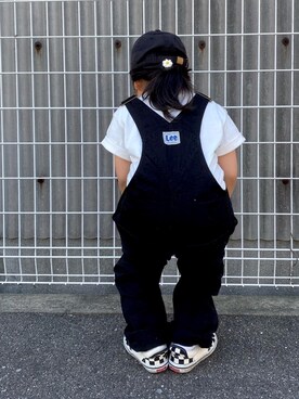 「公園コーデ」｜「アイテム（サロペット/オーバーオール）」を使った、shumajiroさん（キッズ・110cm）の春コーディネート