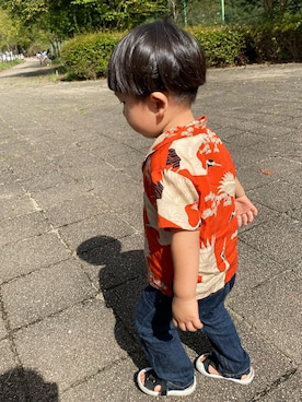 「アロハシャツ」｜shumajiroさん（キッズ・90cm）の秋コーディネート