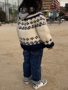 「カウチン」｜shumajiroさん（キッズ・100cm）の冬コーディネート