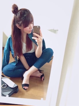 「GRL（グレイル）のアイテム（デニムジャケット）」を使った、ｓａｎa・・さん（レディース・160cm）の春コーディネート