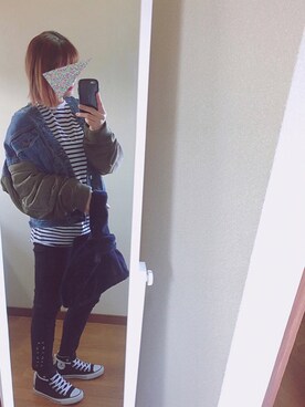 「ストリート服が好き」｜「アイテム（MA-1）」を使った、ｓａｎa・・さん（レディース・160cm）の秋コーディネート