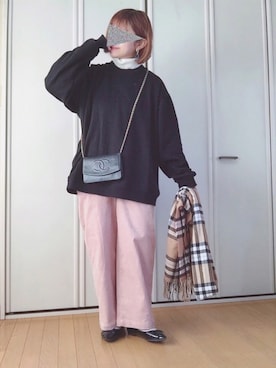 「スエット」｜「アイテム（バレエシューズ）」を使った、ｓａｎa・・さん（レディース・160cm）の冬コーディネート